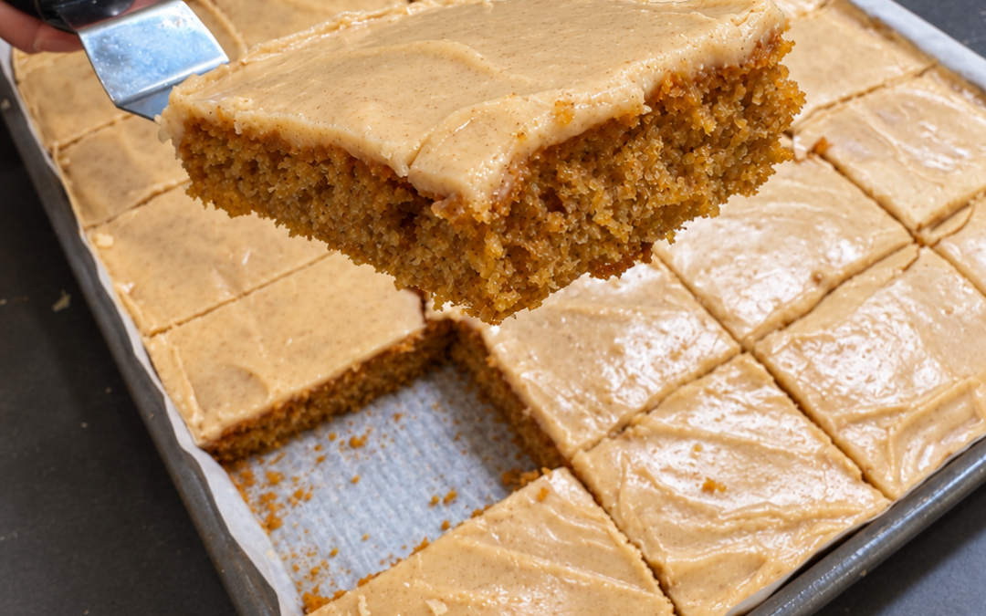 Pumpkin Texas Sheet Cake with Maple Butter Icing