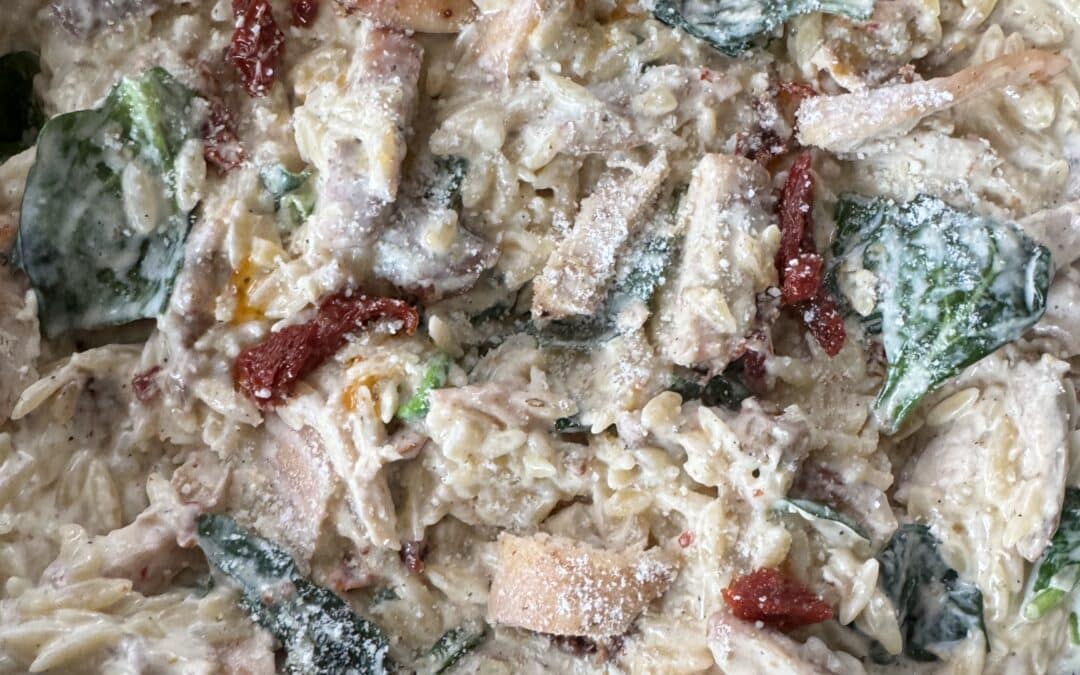 Creamy Orzo with Chicken and Sun-dried Tomatoes