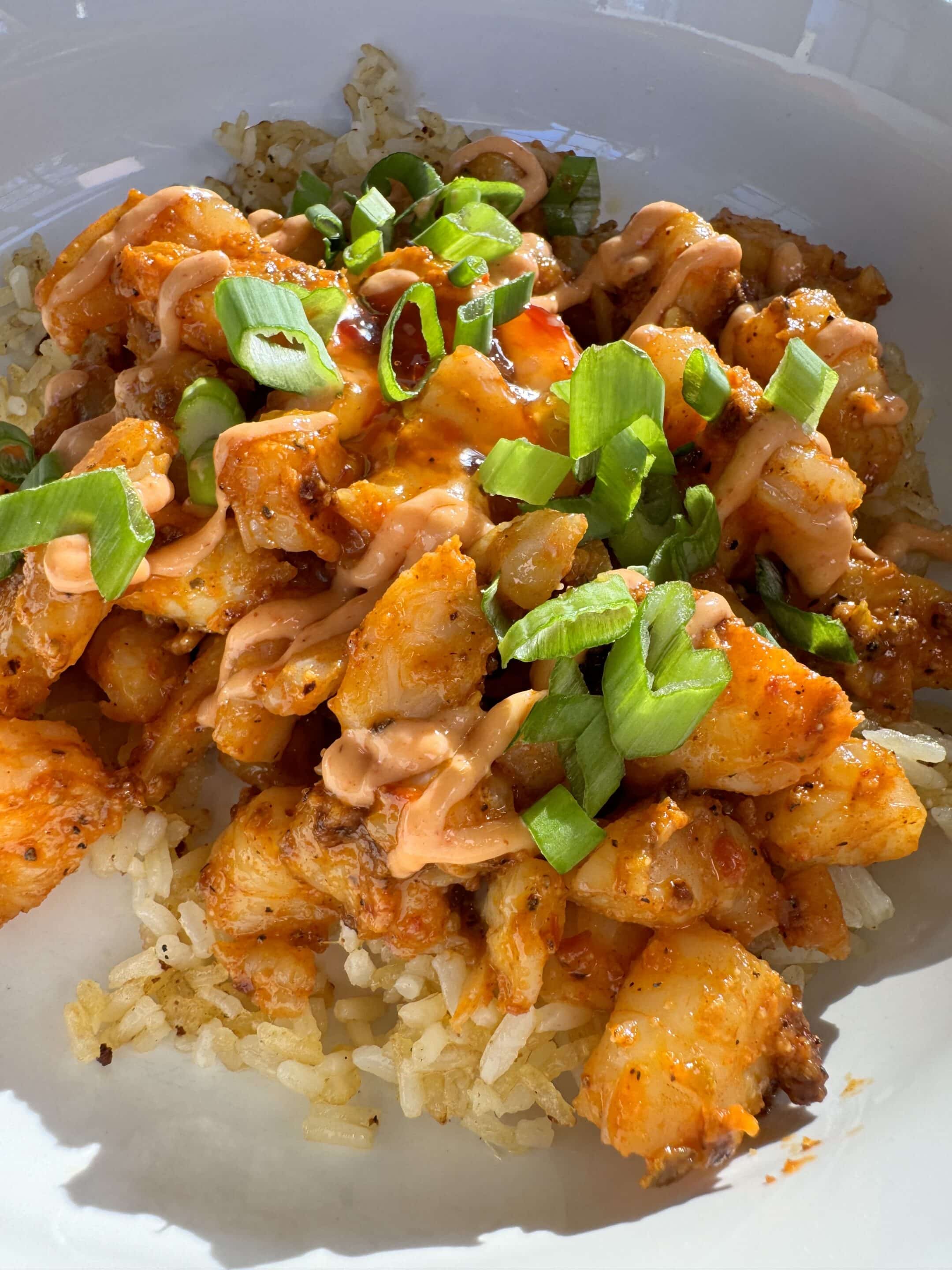 Crispy Rice Shrimp Bowl