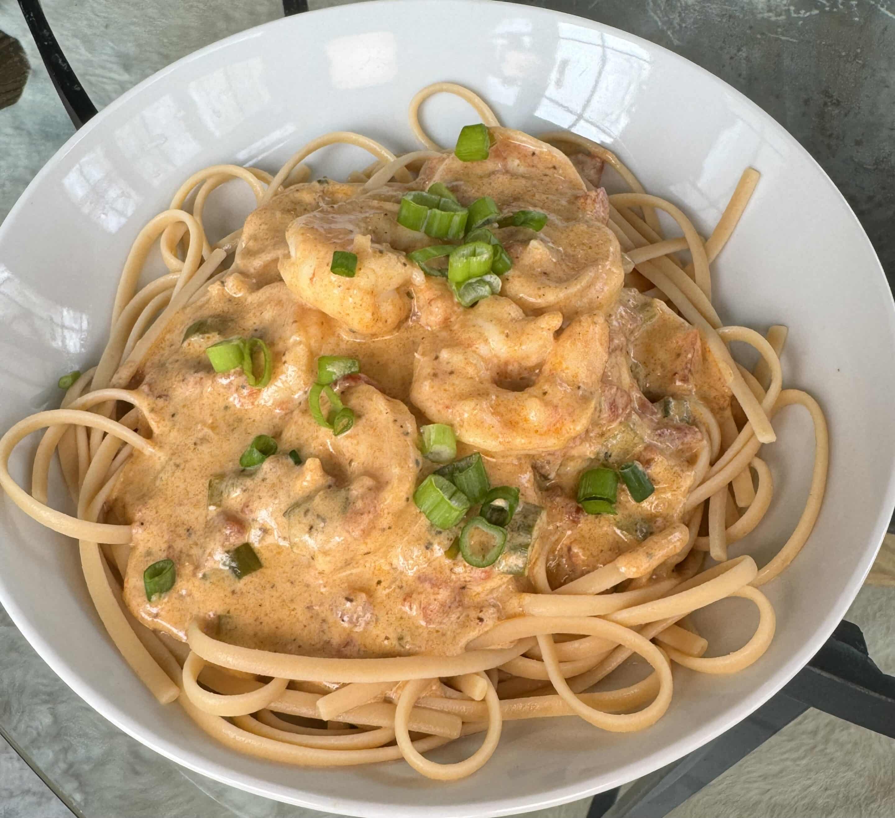 Light Cajun Shrimp Pasta