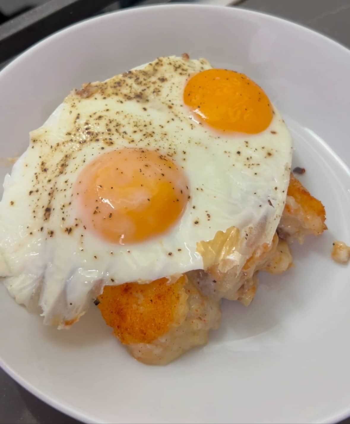 Sausage Gravy Tater Tot Breakfast Casserole