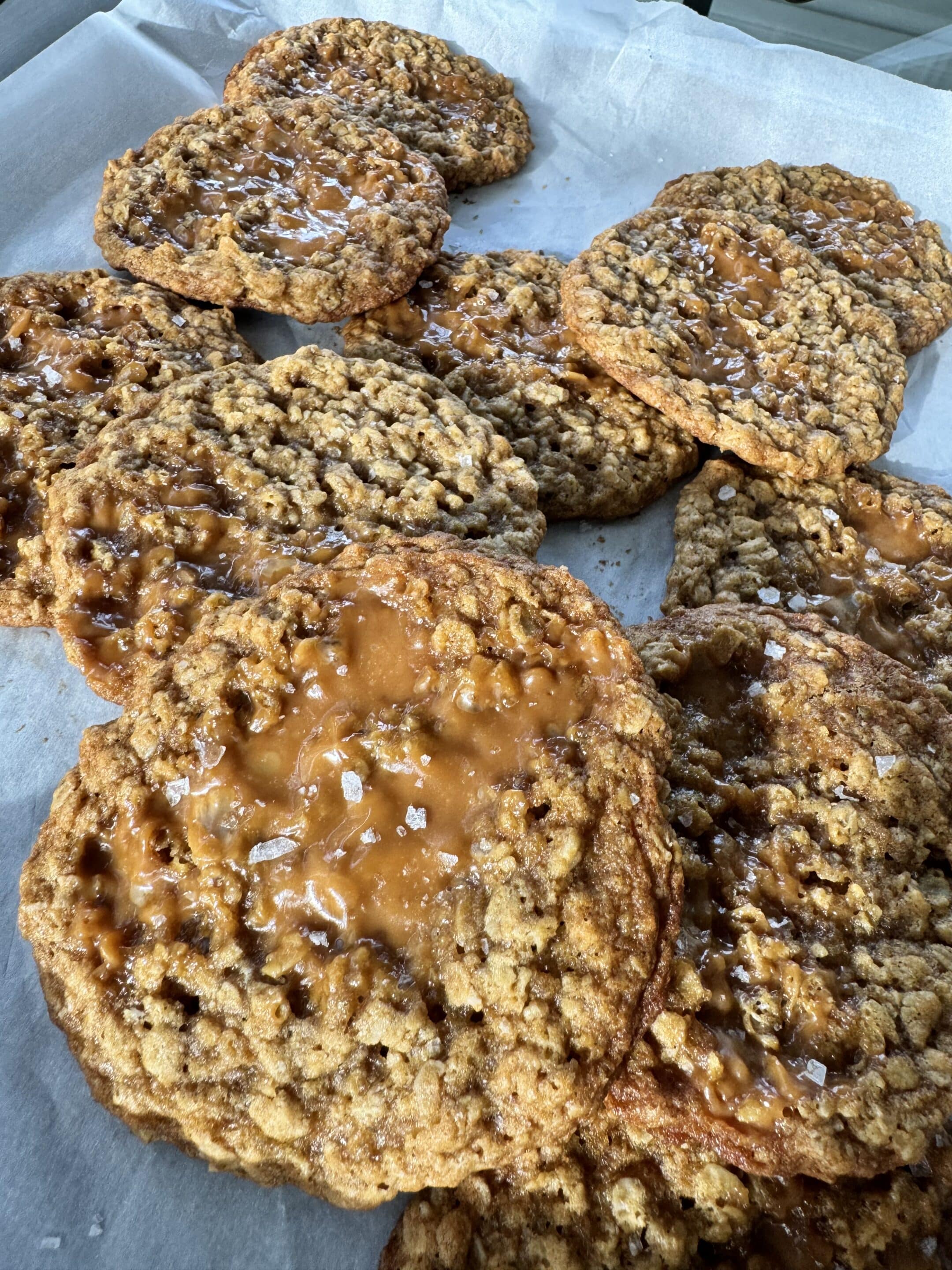 Salted Caramel Oatmeal Cookies