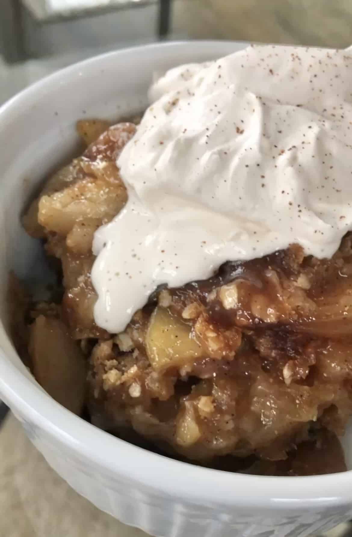 Apple Crisp with Maple Whipped Cream