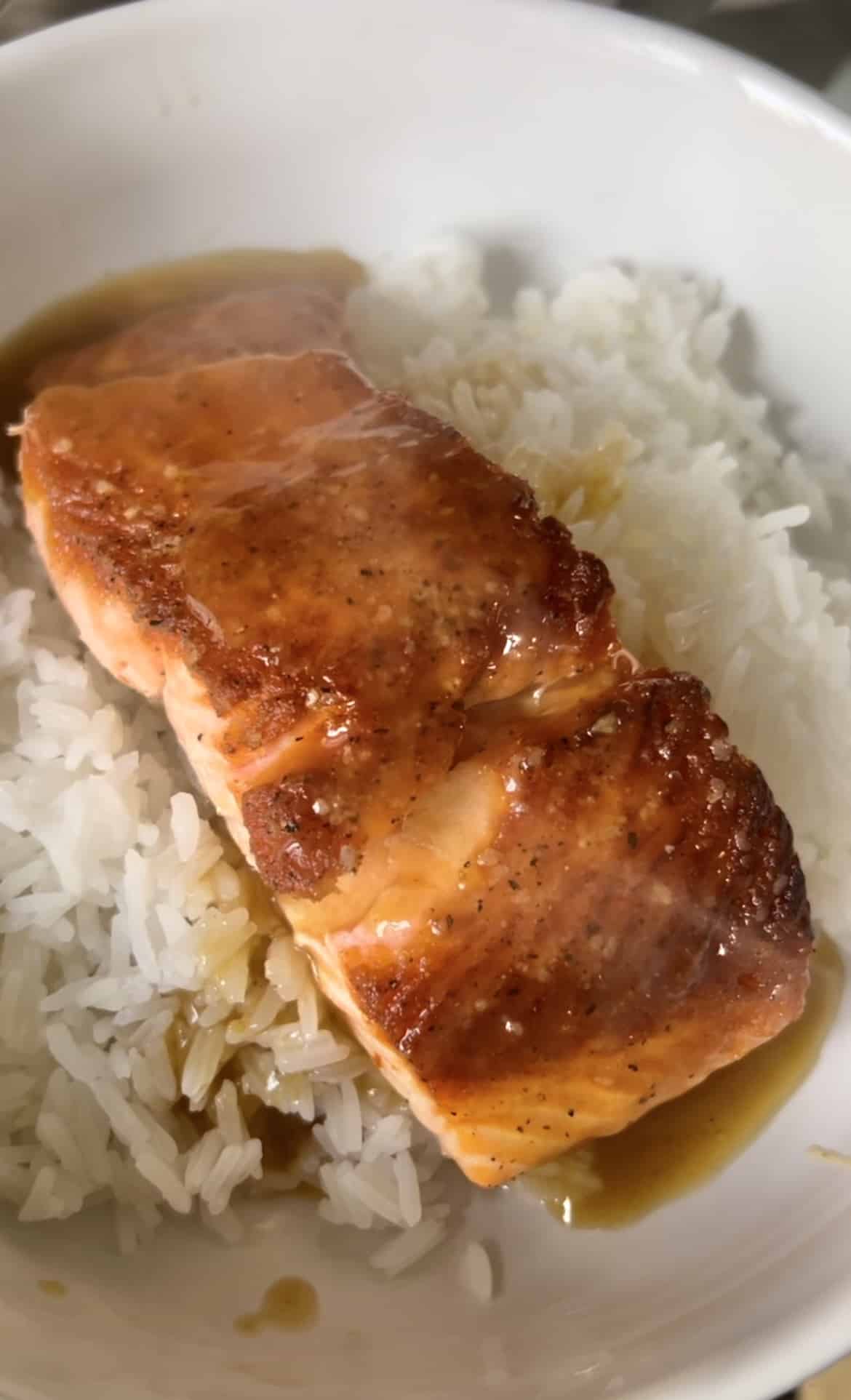 Crispy Salmon with Maple Dijon Glaze